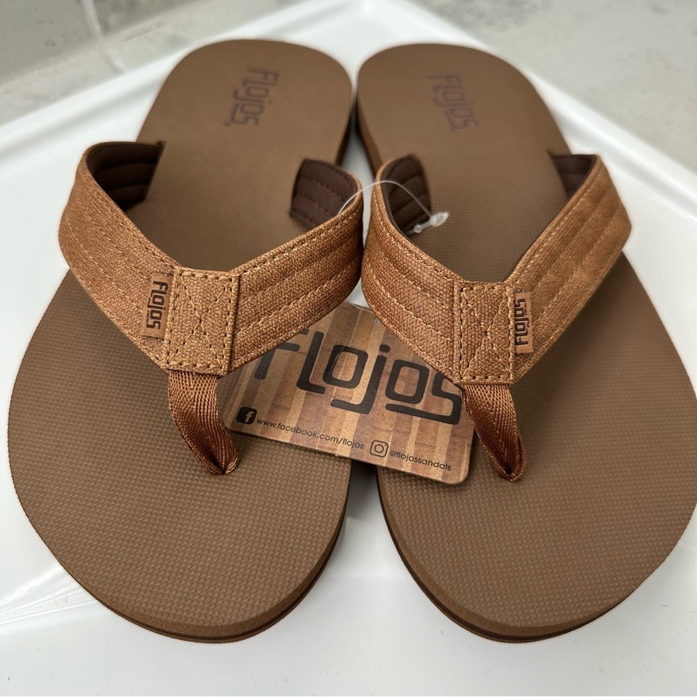 Flojos Kids Rogan Flip Flops Size 5 - Picture 3 of 12